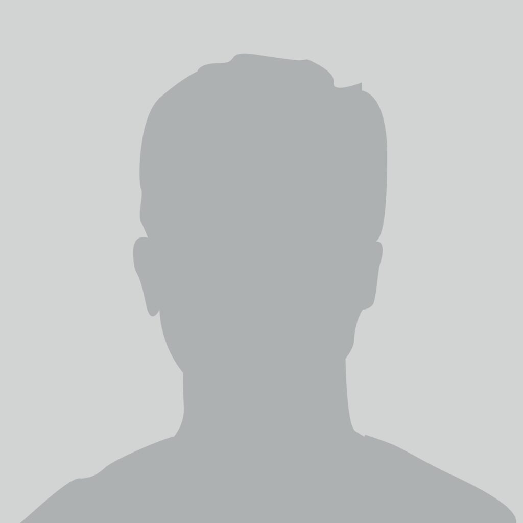 Gray silhouette of a man